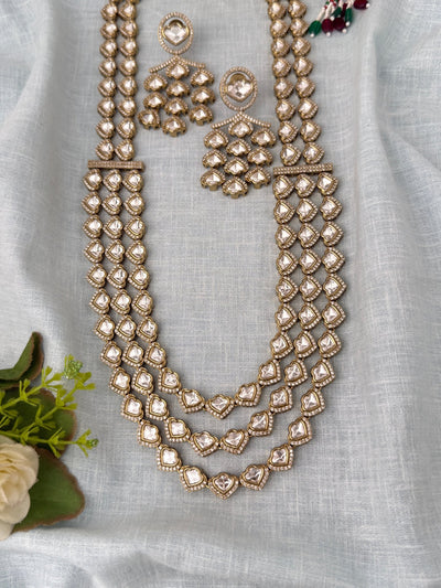 Kundan Layered Necklace Luxurious Long Set | N1032 - Mahilas