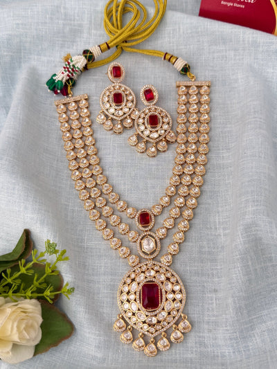 Kundan Layered Necklace Luxurious Long Set | N1067 - Mahilas