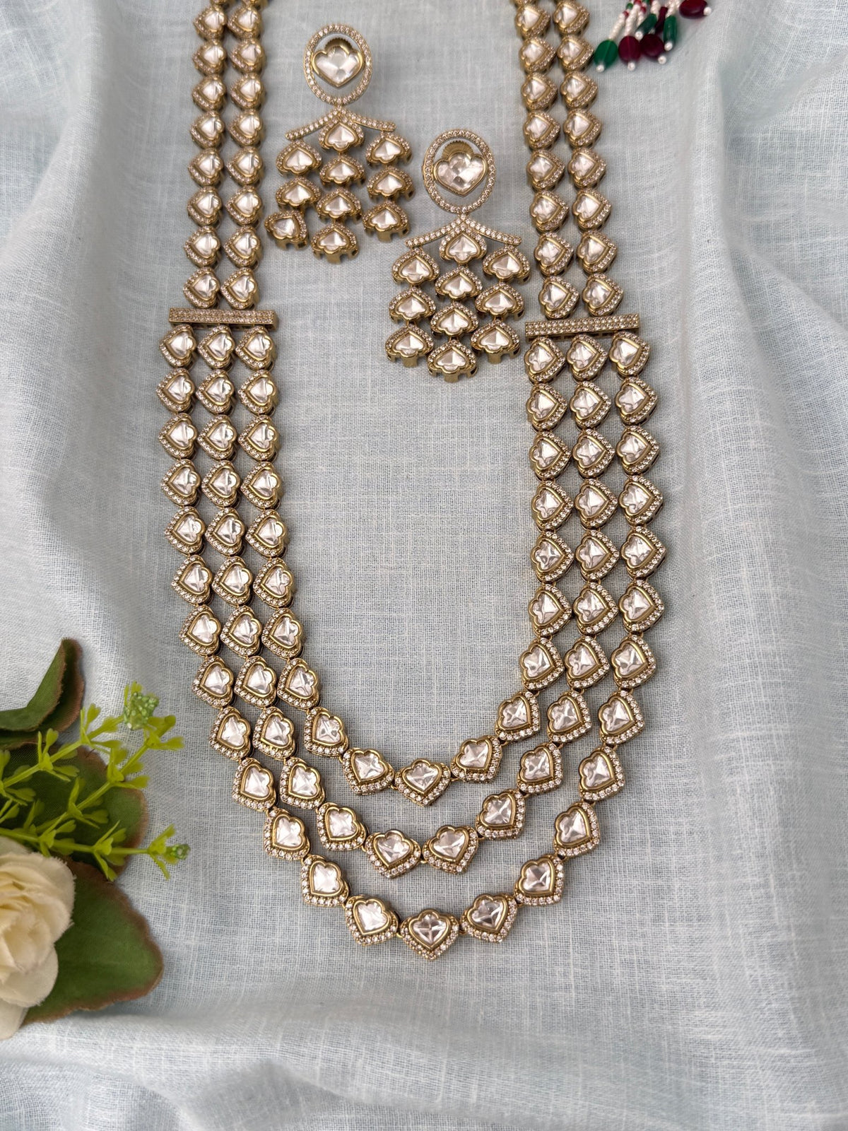 Kundan Layered Necklace Luxurious Long Set | N1067 - Mahilas