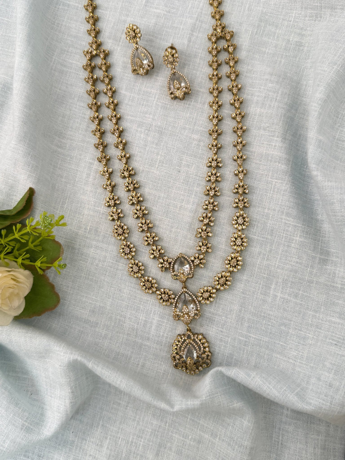 Kundan Layered Necklace Luxurious Long Set | N1203 - Mahilas