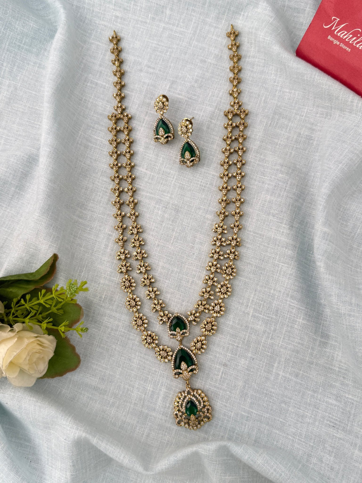 Kundan Layered Necklace Luxurious Long Set | N1204 - Mahilas