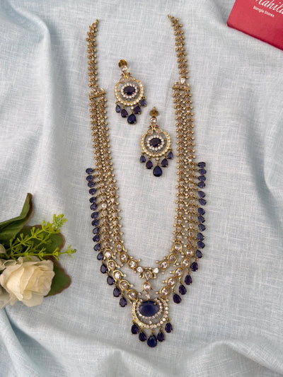 Kundan Layered Necklace Luxurious Long Set | N1205 - Mahilas