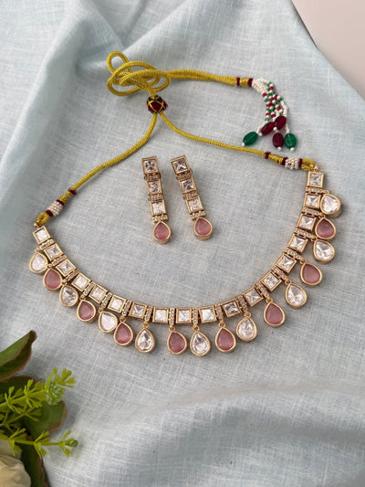 Kundan Layered Necklace Premium Short Set | N0952 - Mahilas