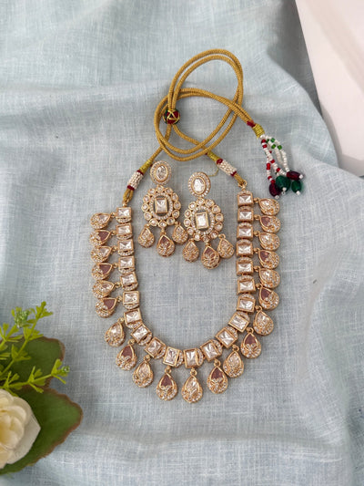 Kundan Layered Necklace Premium Short Set | N0991 - Mahilas