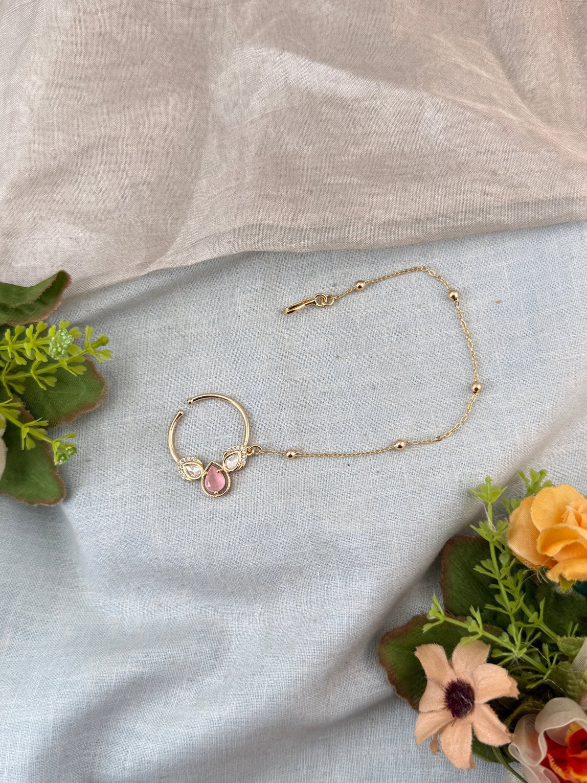 Kundan Nathu Nose Ring | O0007 - Mahilas