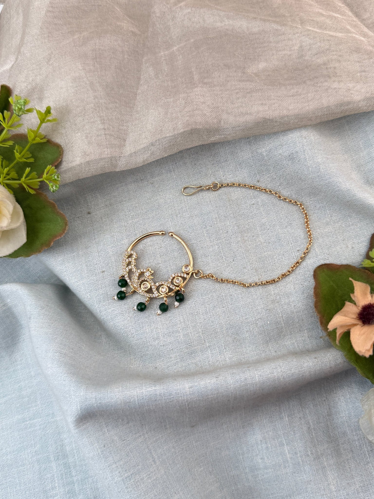 Kundan Nathu Nose Ring | O0028 - Mahilas