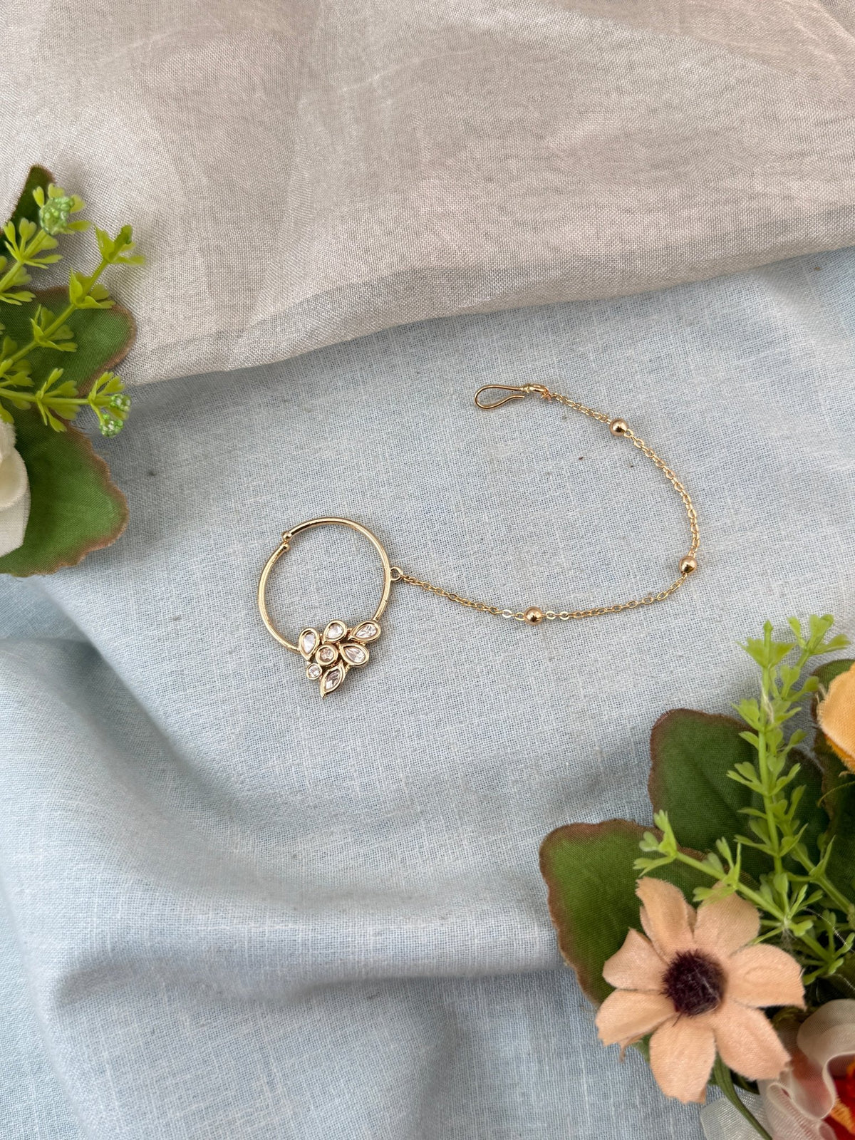 Kundan Nathu Nose Ring | O0029 - Mahilas