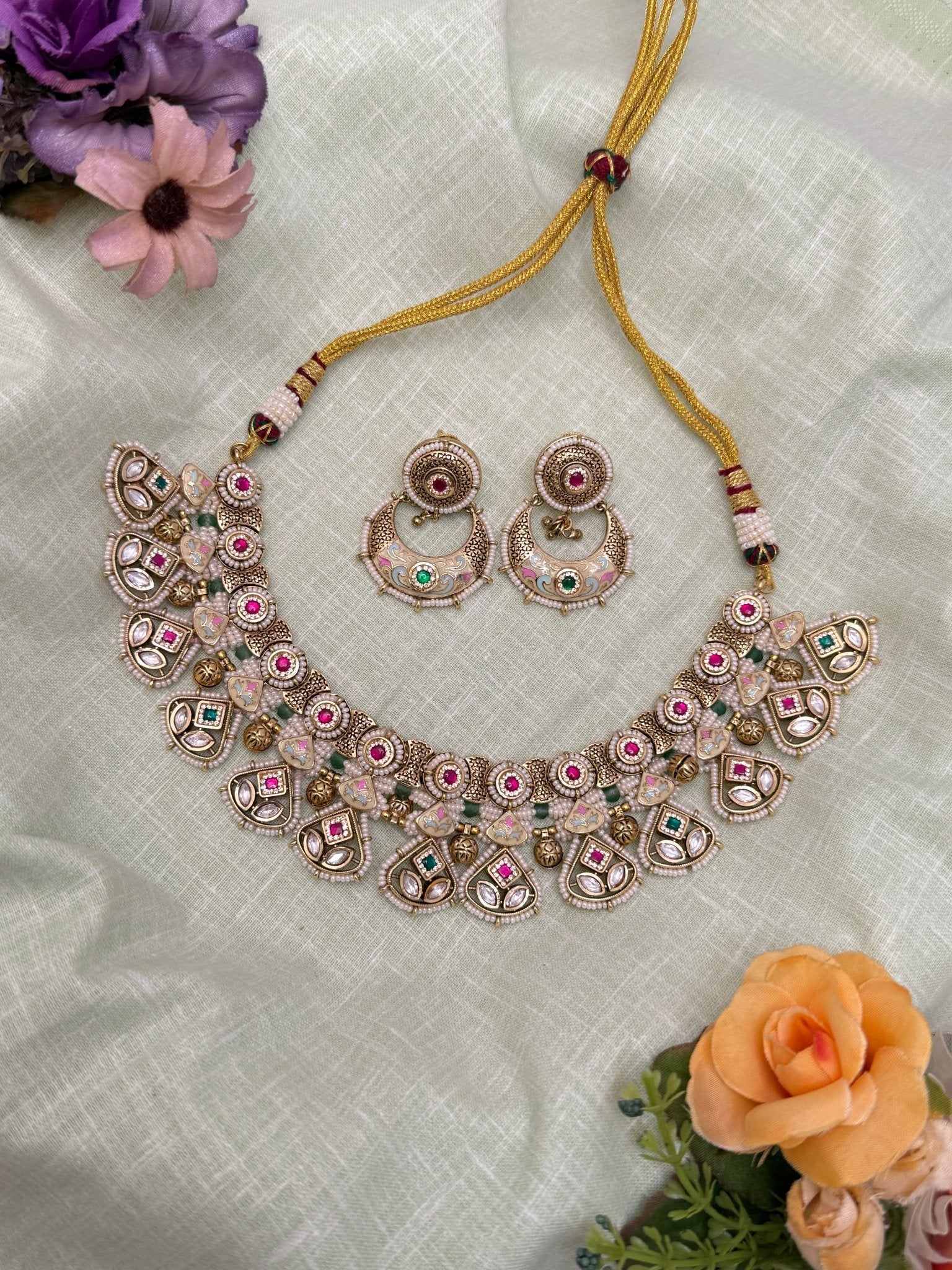 Kundan Necklace 1080 - Mahilas