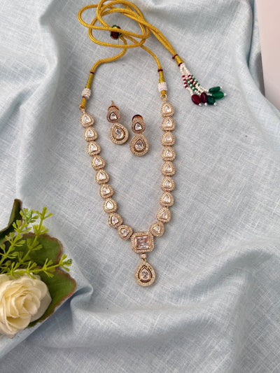 Kundan Necklace Premium Short Set | N0958 - Mahilas