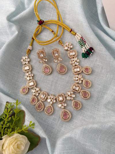 Kundan Necklace Premium Short Set | N0991 - Mahilas