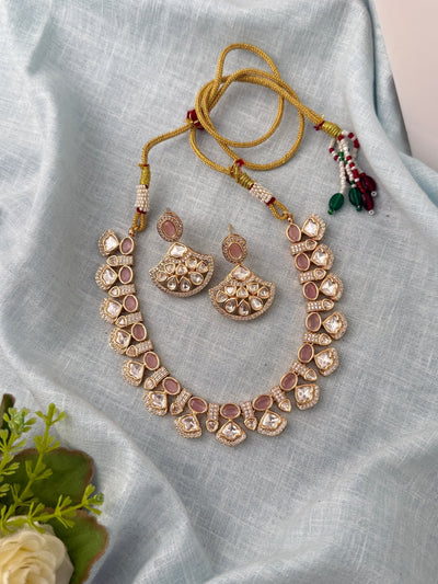 Kundan Necklace Premium Short Set | N1010 - Mahilas