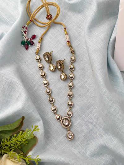 Kundan Necklace Premium Short Set | N1052 - Mahilas