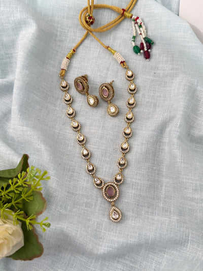 Kundan Necklace Premium Short Set | N1056 - Mahilas