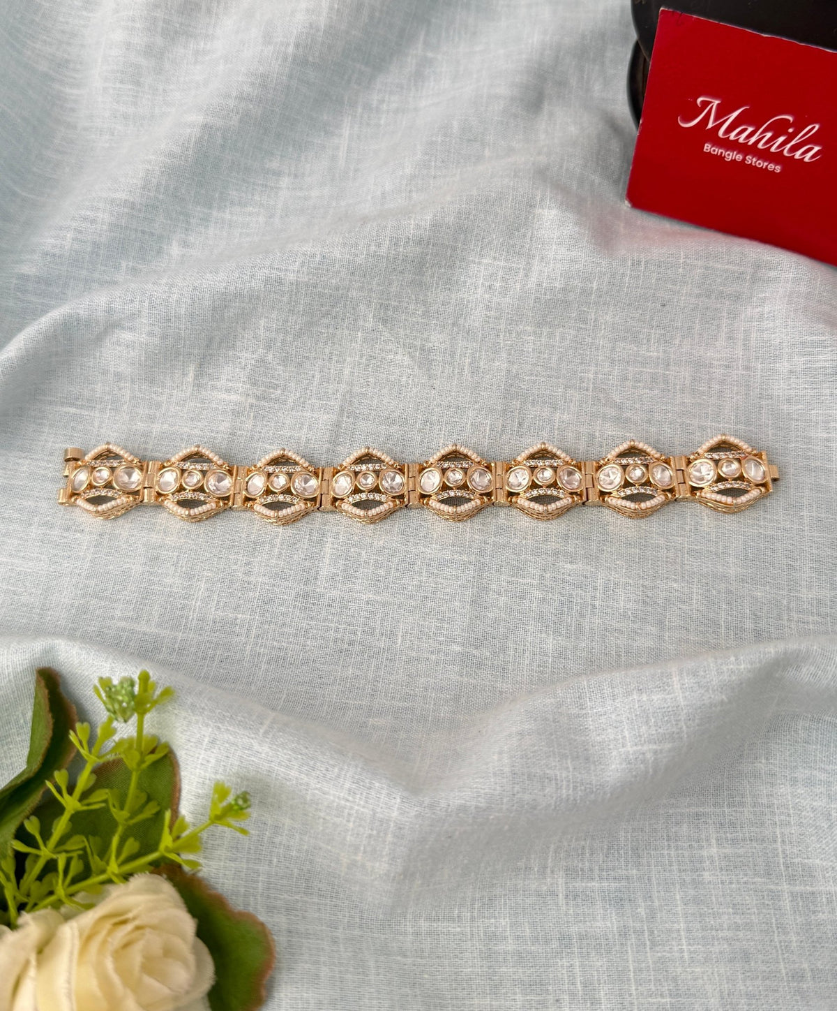 Kundan Premium Bracelet| L0149 - Mahilas