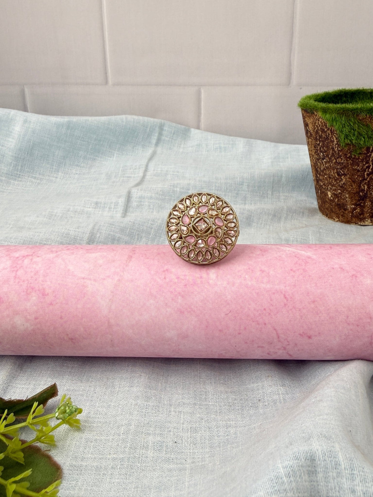Kundan Premium Finger Ring| F0091 A - Mahilas