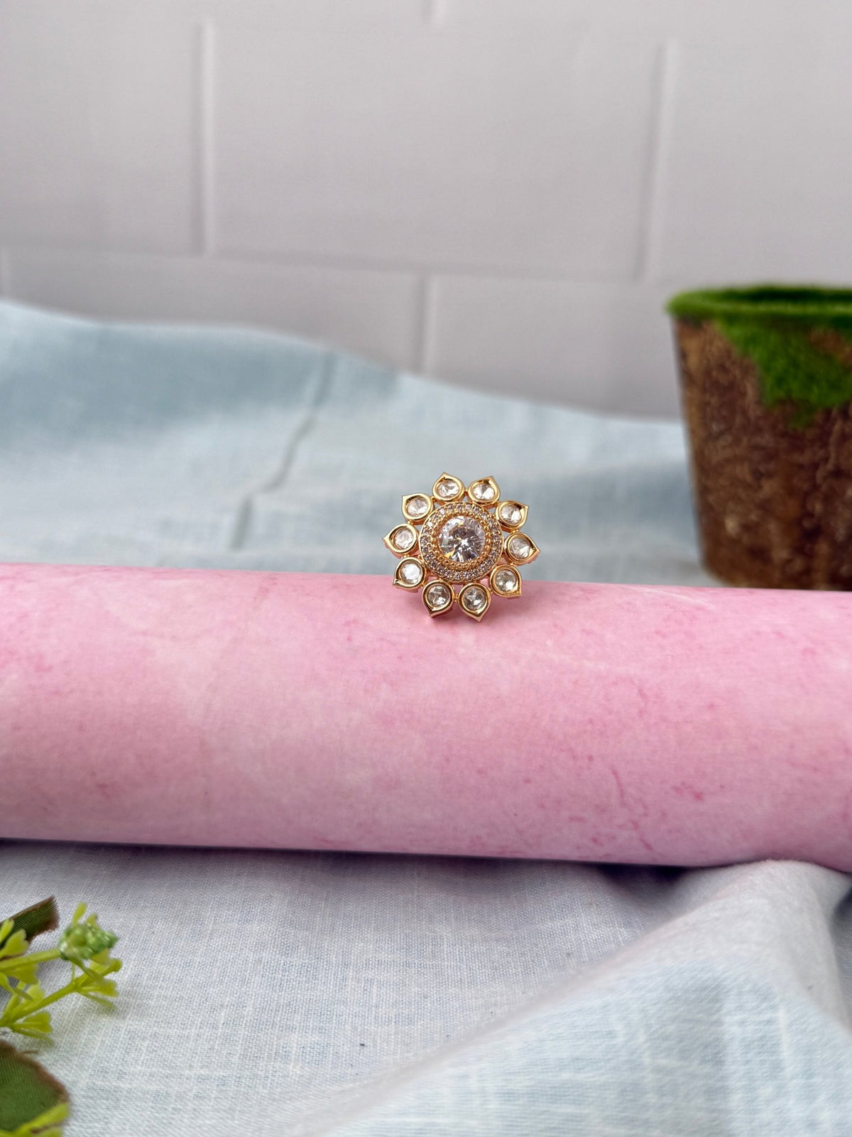 Kundan Premium Finger Ring| F0204 A - Mahilas