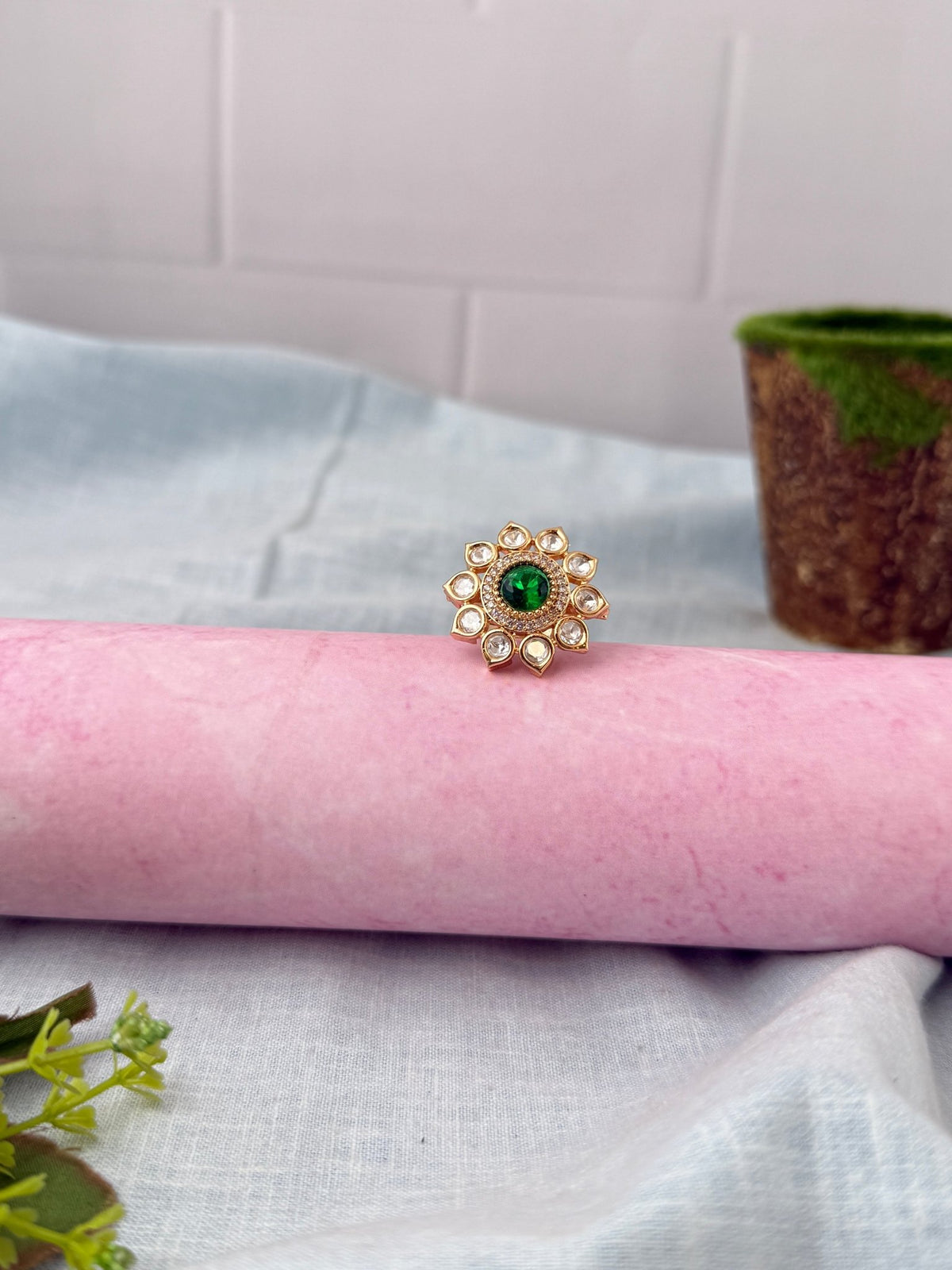 Kundan Premium Finger Ring| F0205 A - Mahilas
