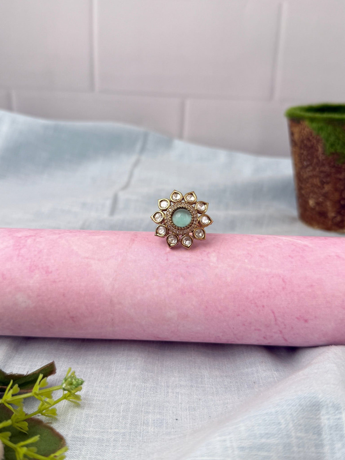 Kundan Premium Finger Ring| F0208 - Mahilas