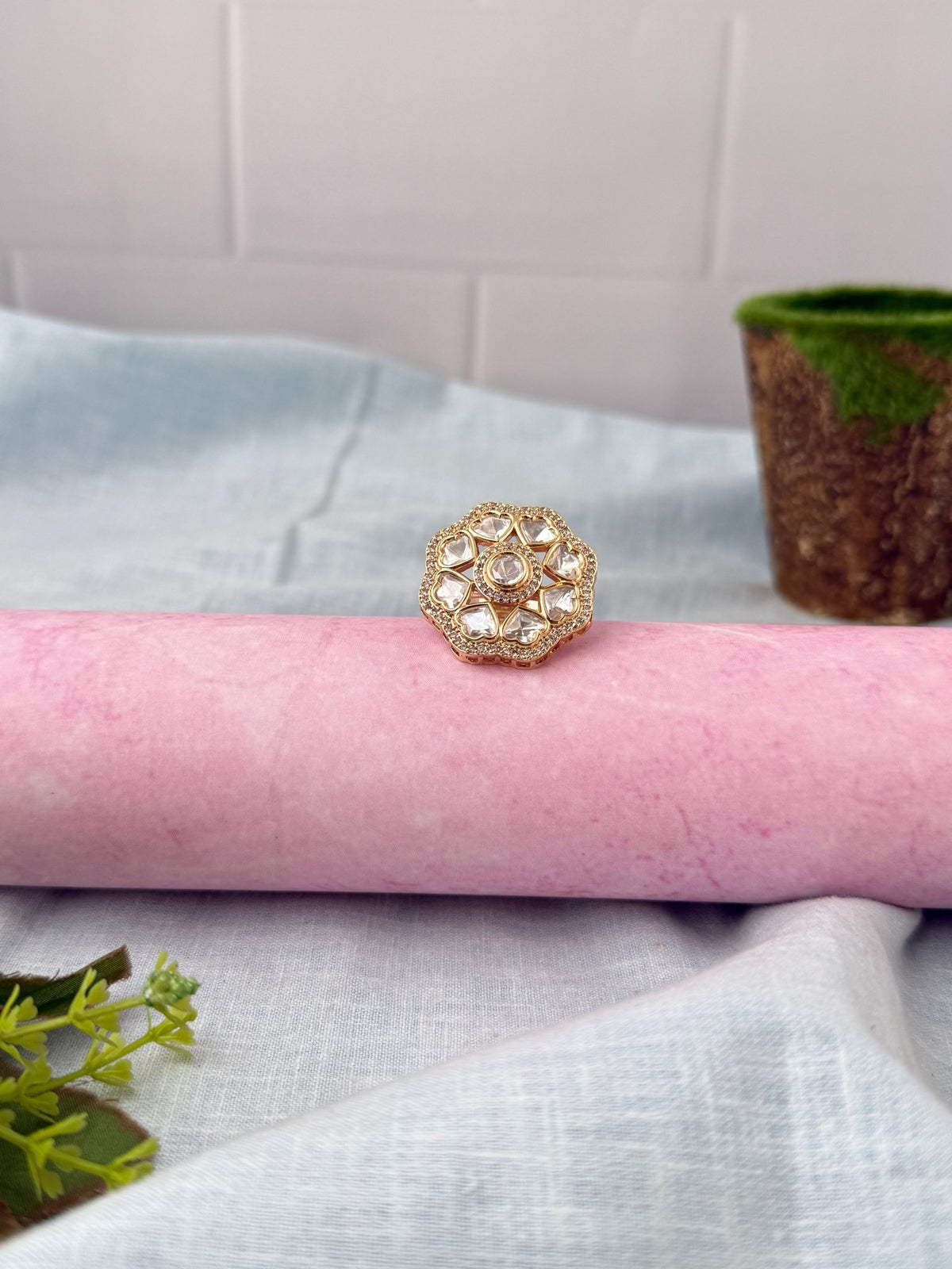 Kundan Premium Finger Ring| F0216 A - Mahilas