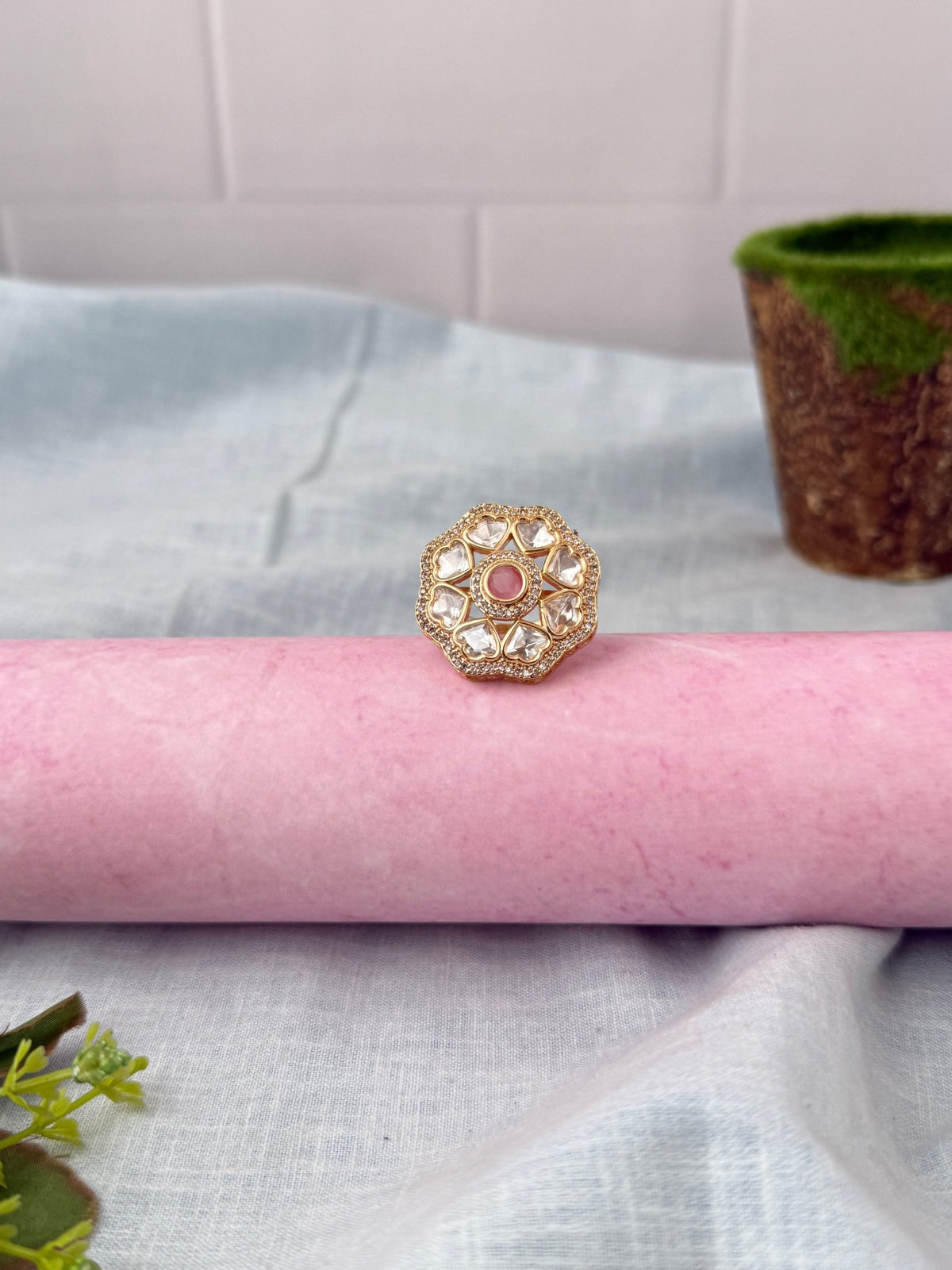 Kundan Premium Finger Ring| F0221 A - Mahilas