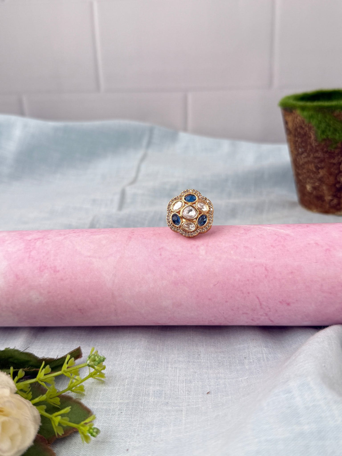 Kundan Premium Finger Ring| F0224 - Mahilas