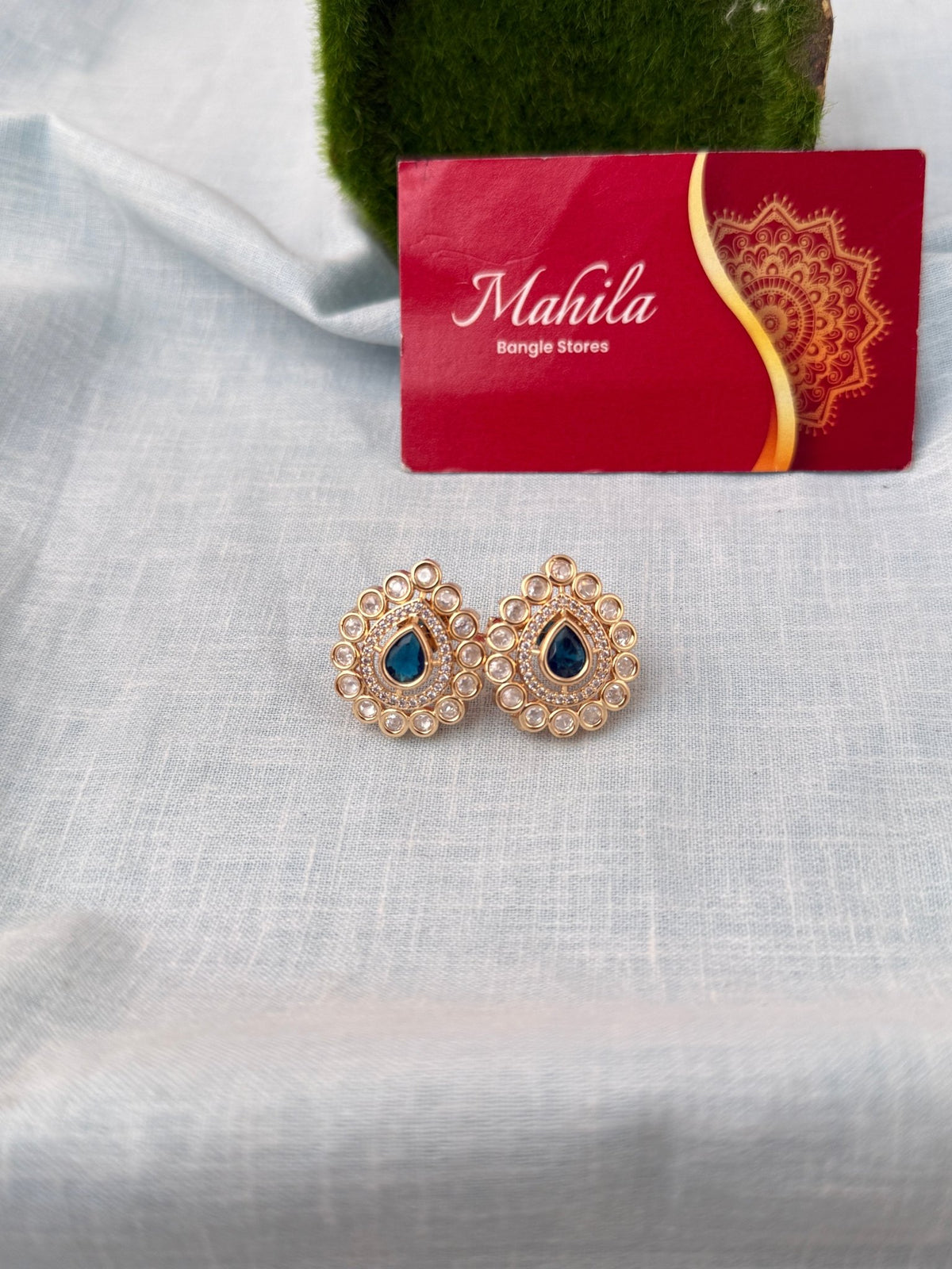 Kundan Premium Stud Earrings| E0913 A - Mahilas