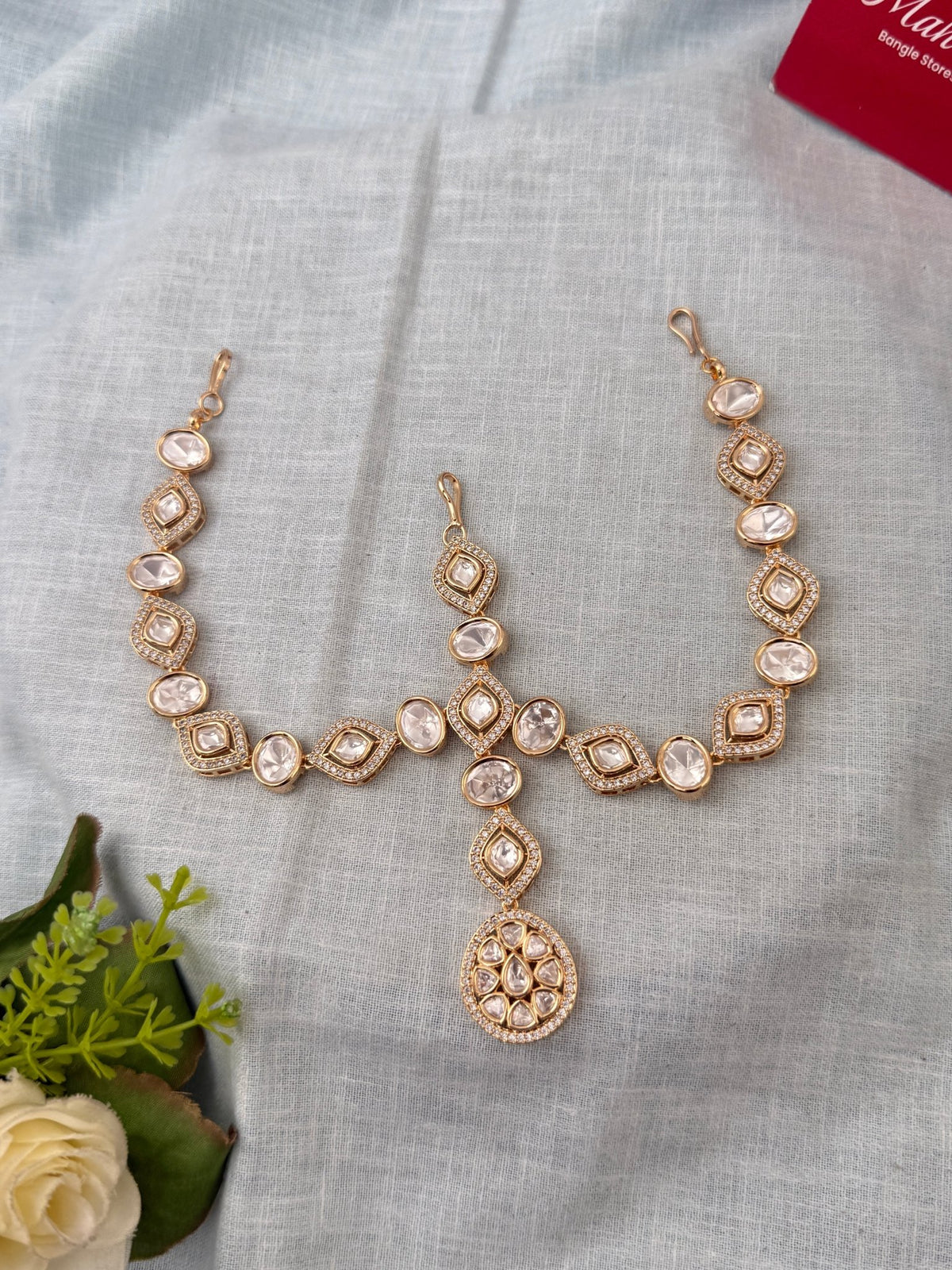 Kundan Royal Maang Tikka Set| M0326 - Mahilas