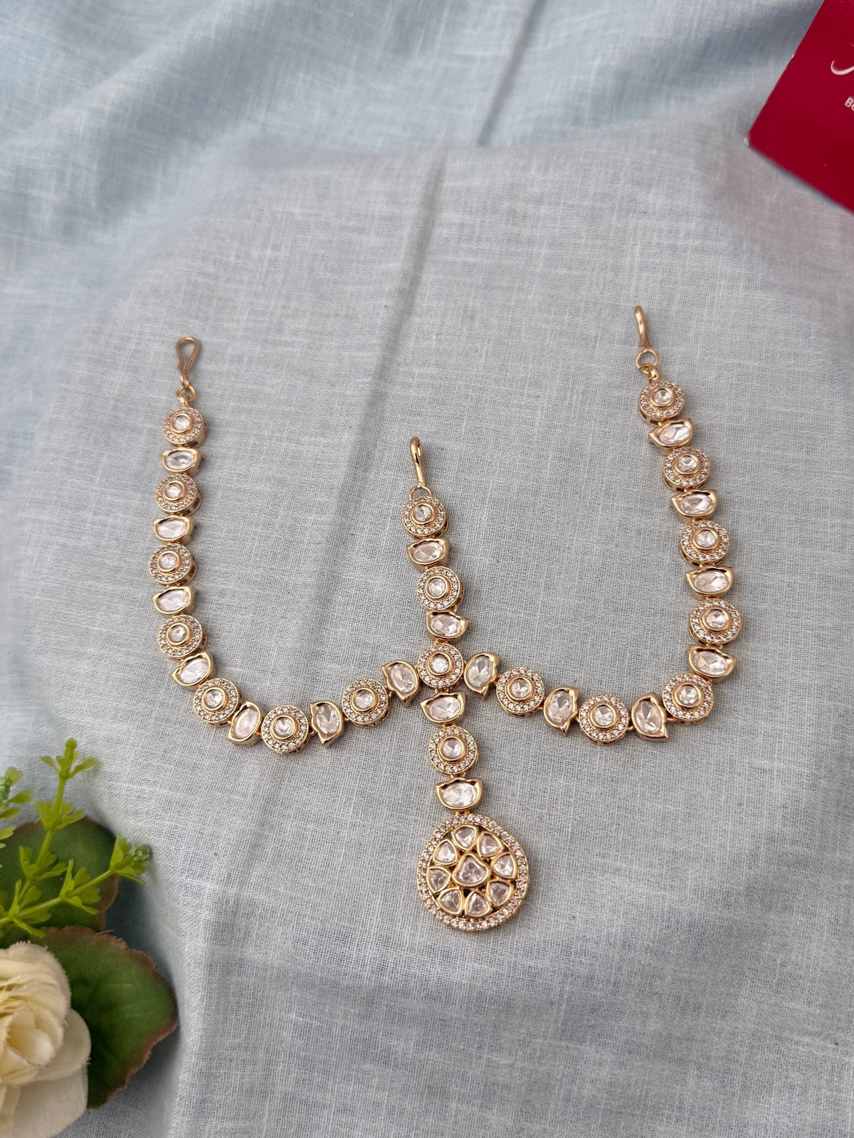 Kundan Royal Maang Tikka Set| M0328 - Mahilas