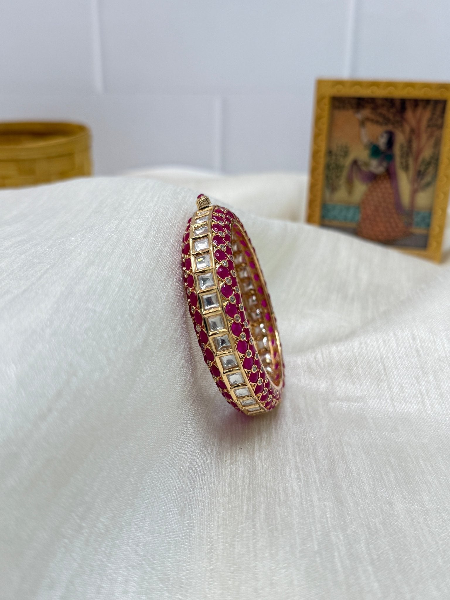 Kundan Stone Bangle 1057 - Mahilas