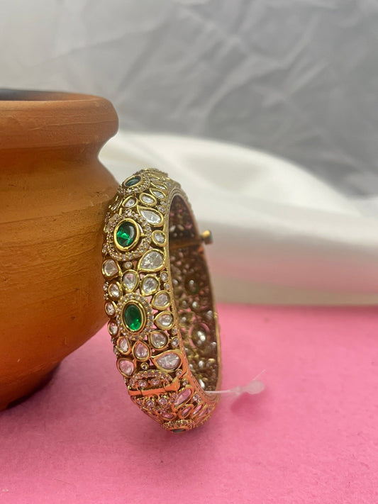 Kundan Stone Kada Bangle 1033 - Mahilas