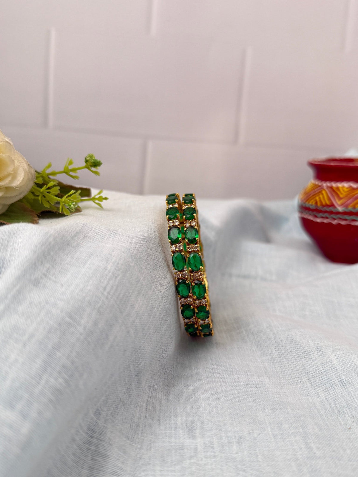 Kundan Stone Like Kada Bangles| B0334 - Mahilas