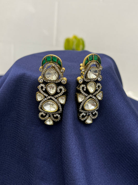 Kundan Victorian earings 0055 - Mahilas