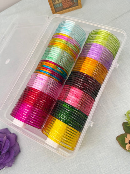 Luxurious 14 Colors Plain Glass Bangle Box - 3460 - Mahilas