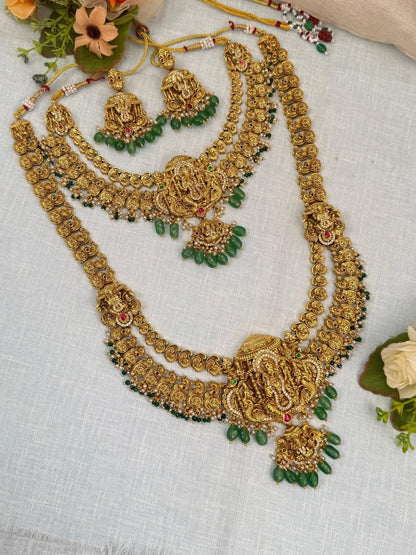 Luxurious Antique 2 Layer Bridal Necklace Set 812 - Mahilas