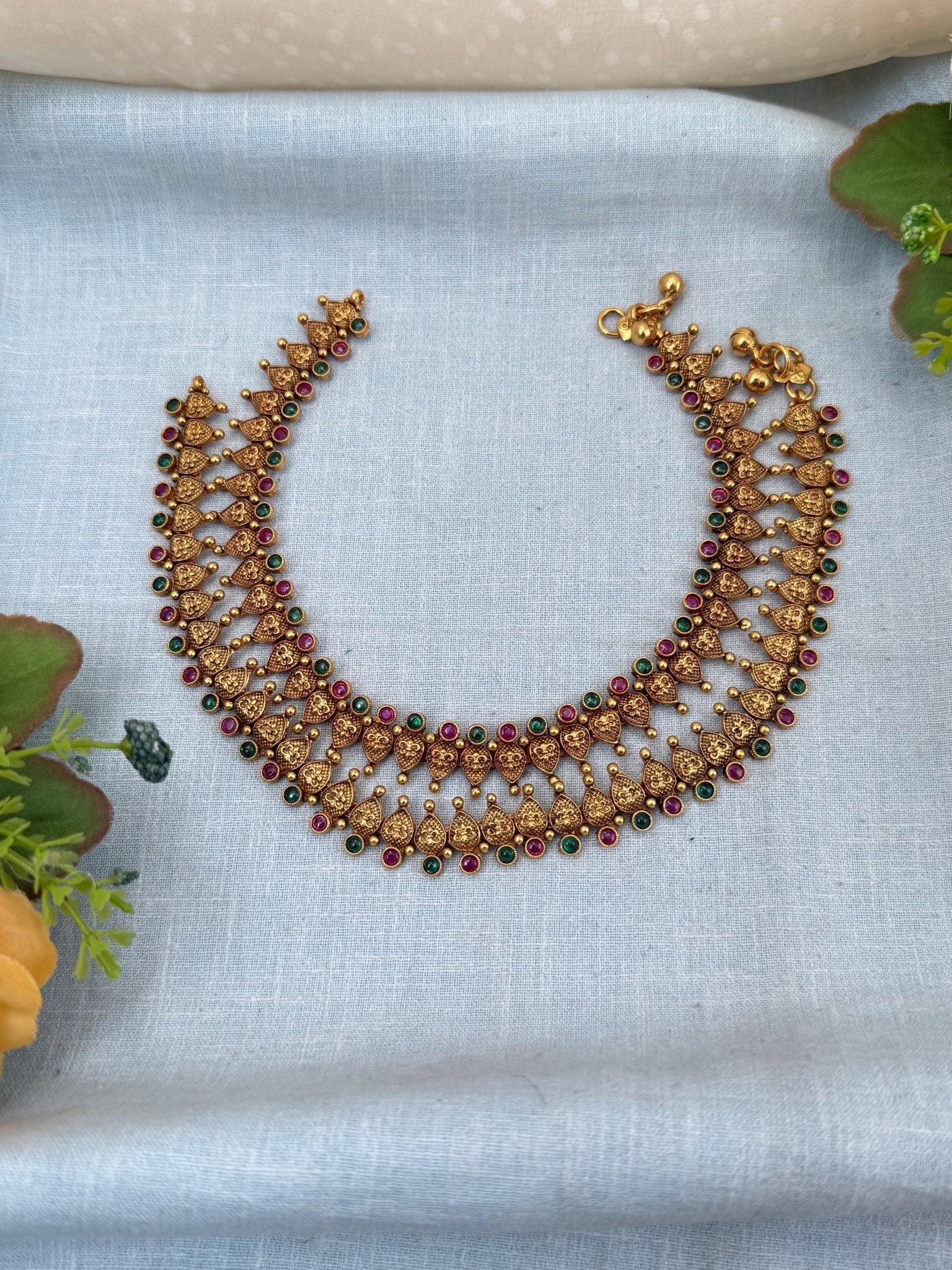 Luxurious Antique Anklet Payal Chain 0265 - Mahilas