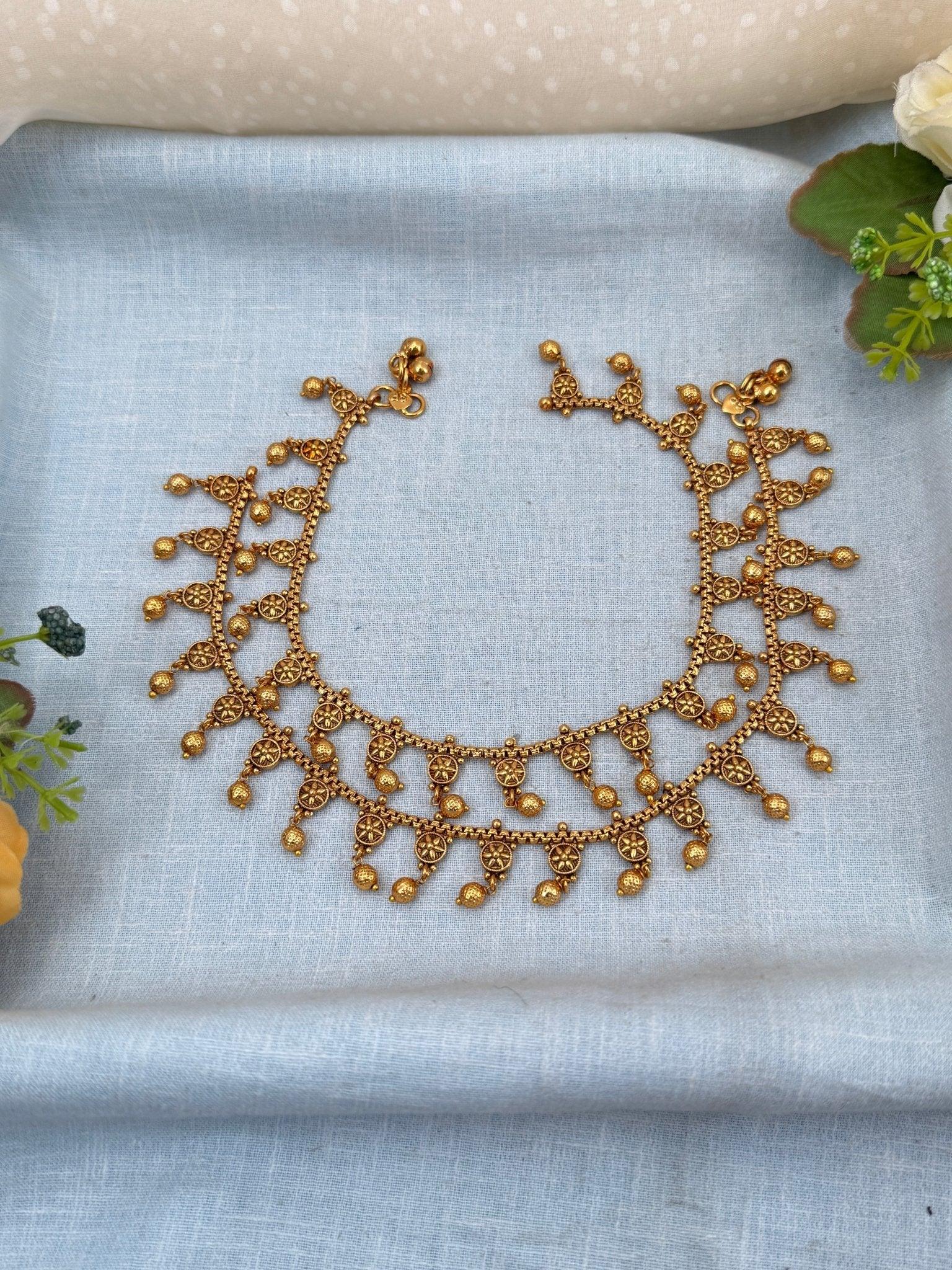 Luxurious Antique Anklet Payal Chain 0266 - Mahilas