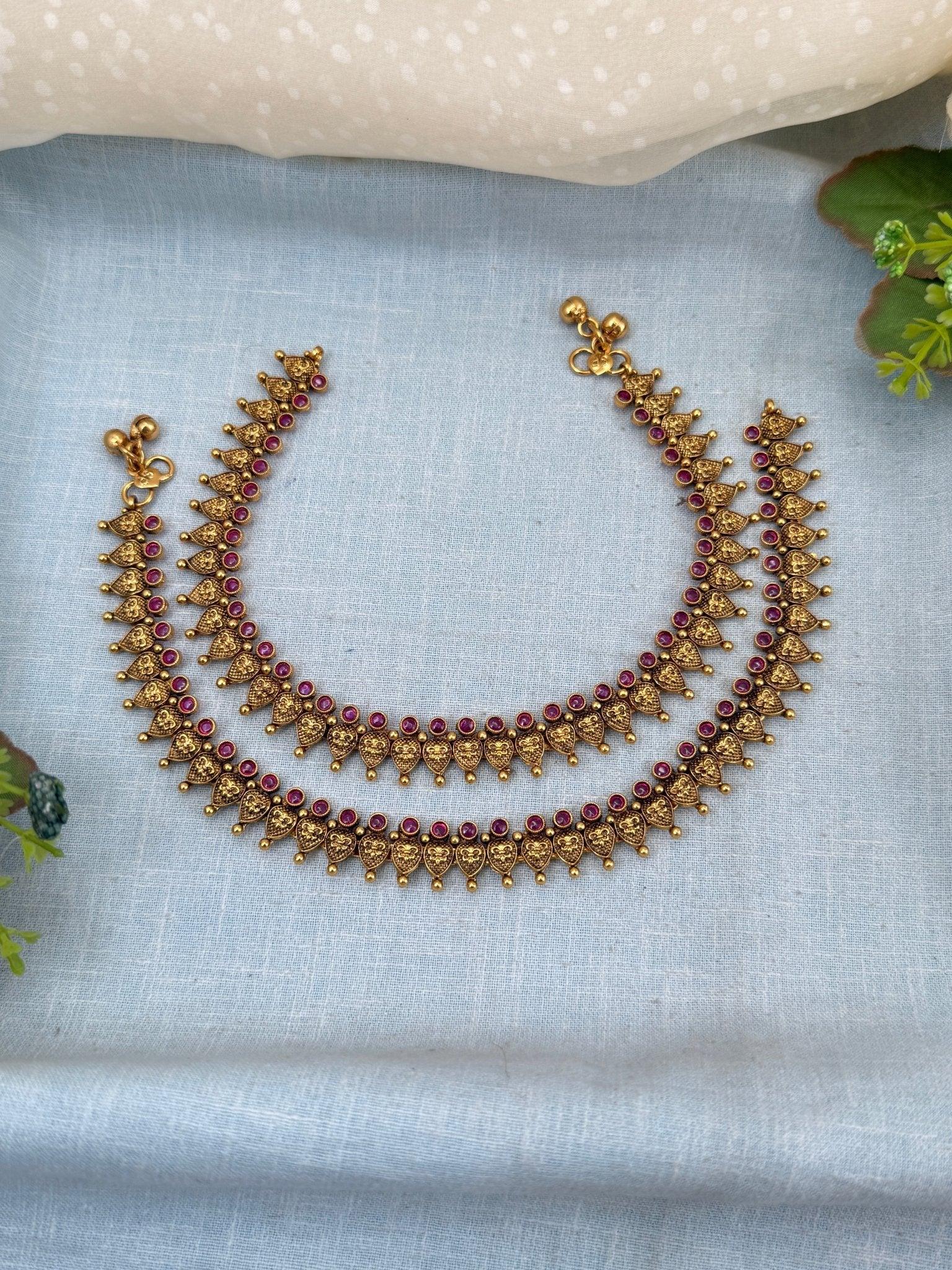 Luxurious Antique Anklet Payal Chain 0271 - Mahilas
