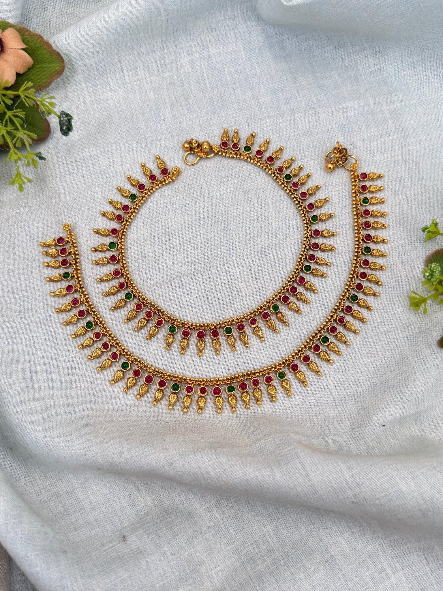 Luxurious Antique Anklet Payal Chain 0275 - Mahilas