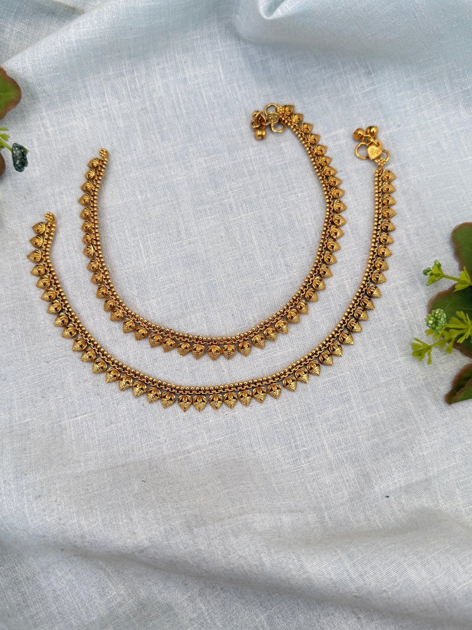 Luxurious Antique Anklet Payal Chain 0277 - Mahilas