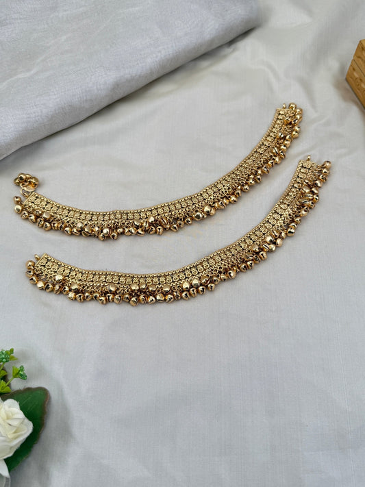 Luxurious Antique Anklet Payal With Sound 0203 - Mahilas