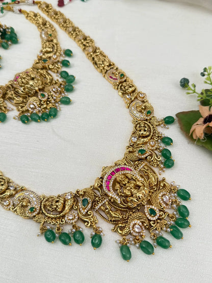 Luxurious Antique Bridal Necklace Set 799 - Mahilas