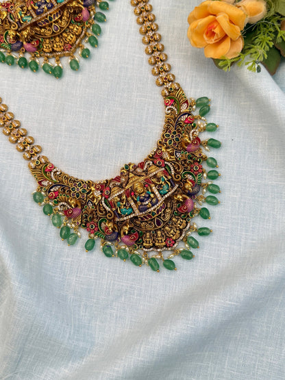 Luxurious Antique Bridal Necklace Set 935 - Mahilas