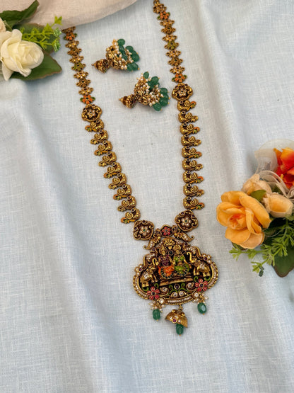 Luxurious Antique Bridal Necklace Set 939 - Mahilas