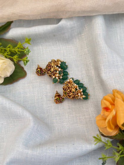 Luxurious Antique Bridal Necklace Set 939 - Mahilas