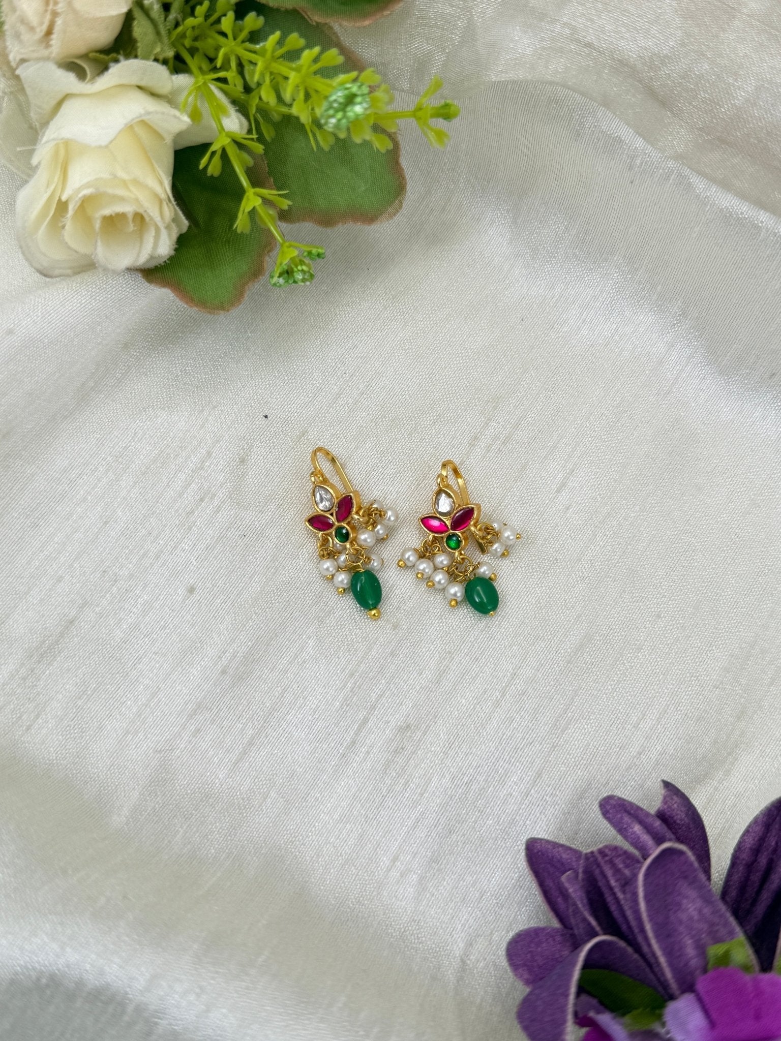 Luxurious Antique Bugadi Earcuff Earrings 0832 - Mahilas