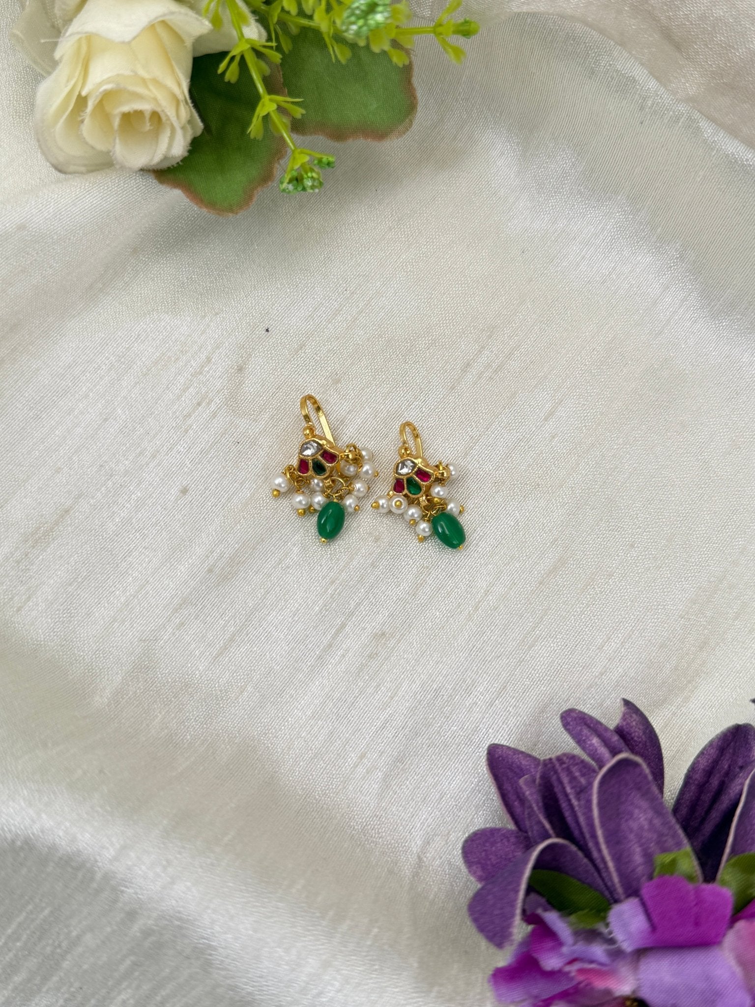 Luxurious Antique Bugadi Earcuff Earrings 0833 - Mahilas