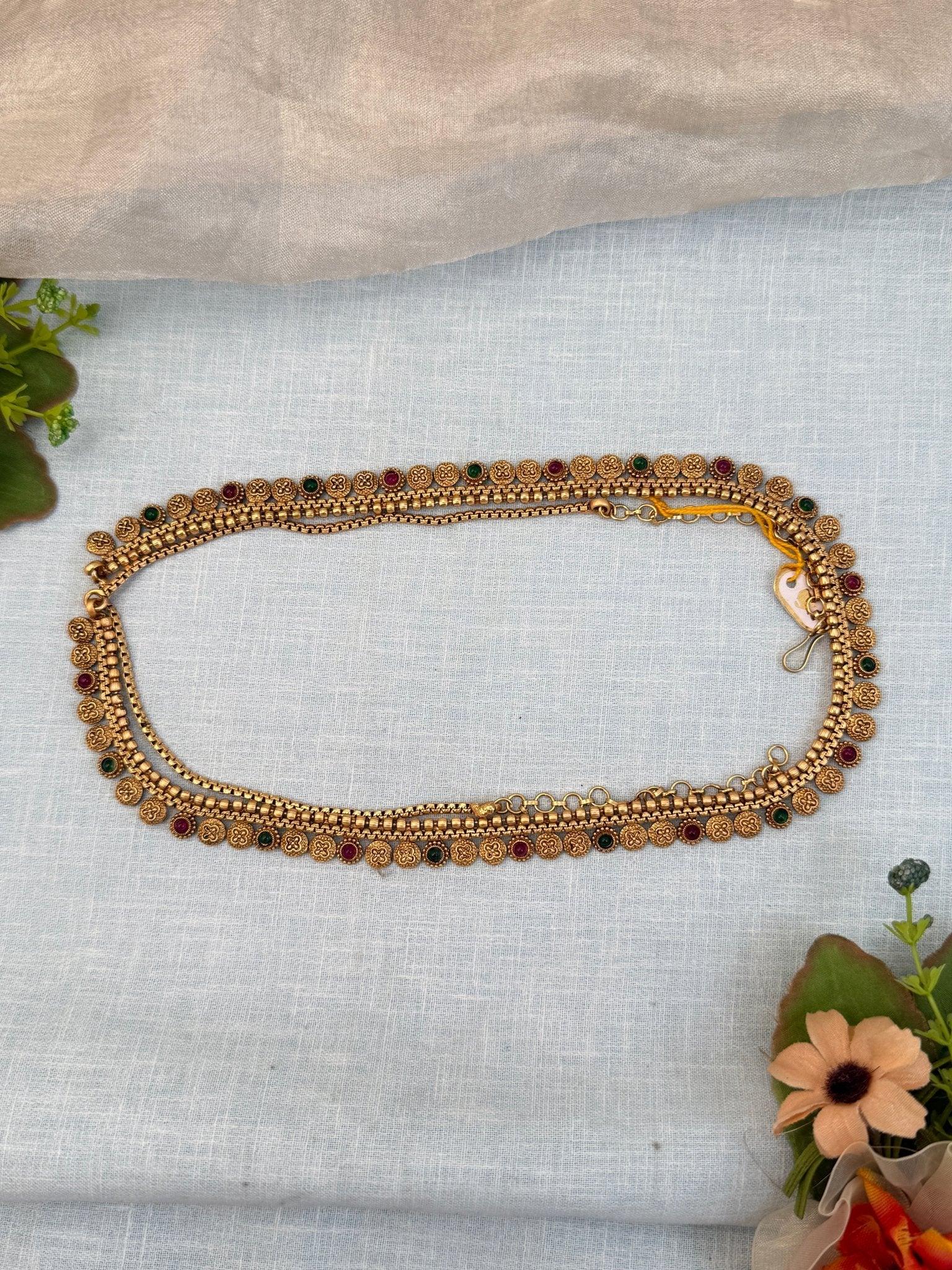 Luxurious Antique Chain Vaddanam Kamarbandh 7153 - Mahilas