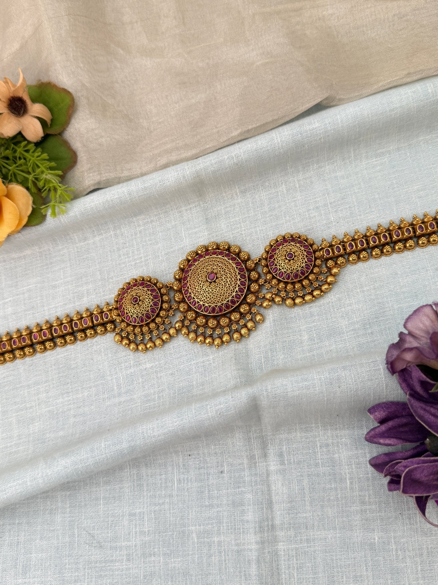 Luxurious Antique Chain Vaddanam Kamarbandh 8047 - Mahilas