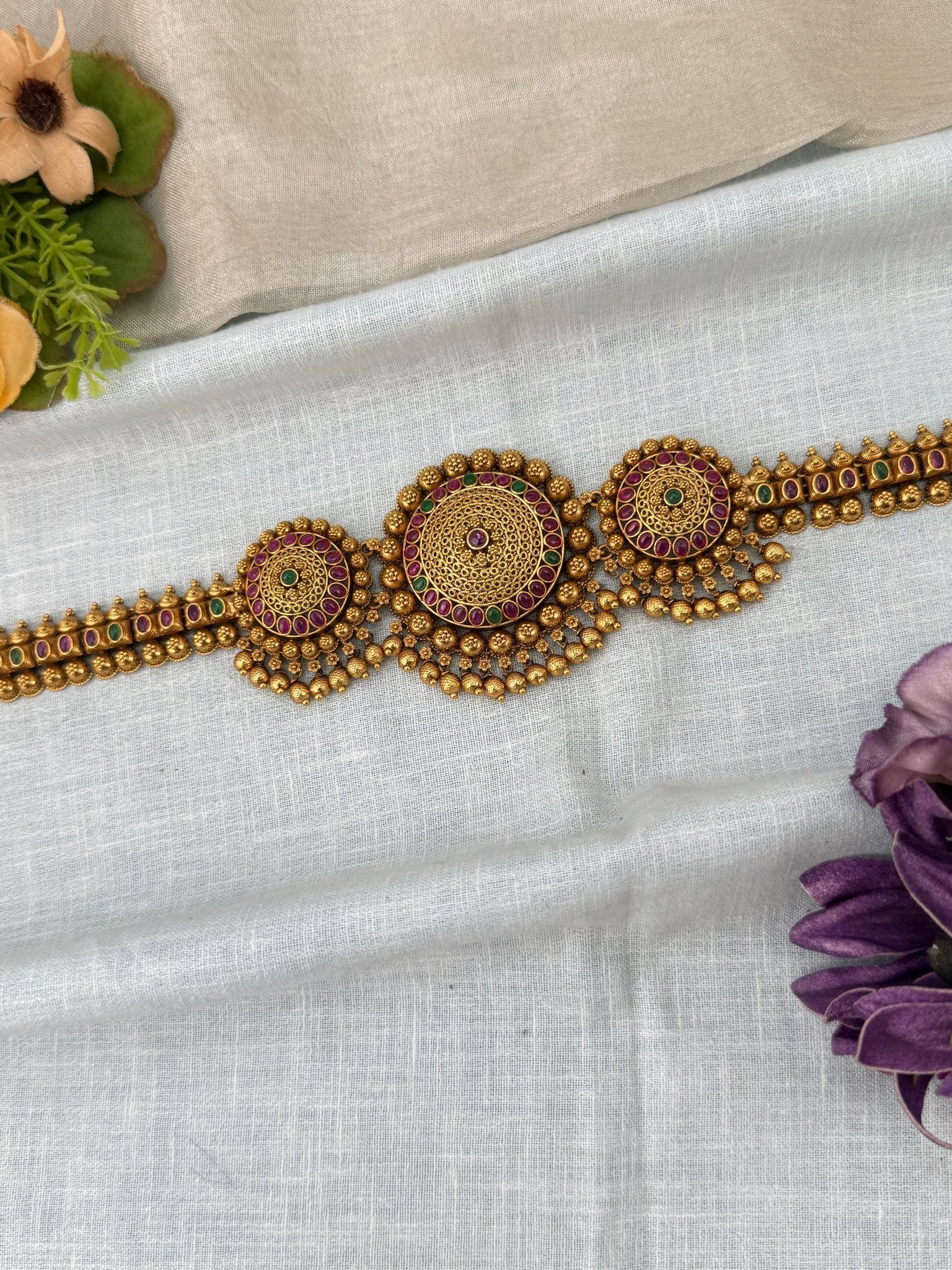 Luxurious Antique Chain Vaddanam Kamarbandh 8055 - Mahilas