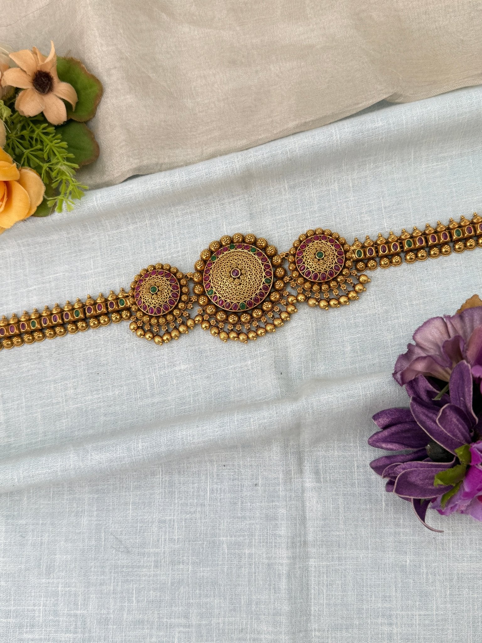 Luxurious Antique Chain Vaddanam Kamarbandh 8055 - Mahilas